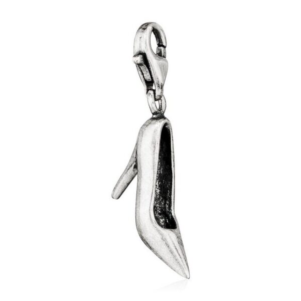 NKlaus Kettenanhänger Charm-Anhänger Schuh High Heel 925 Silber antik 15x19mm Silberanhänger