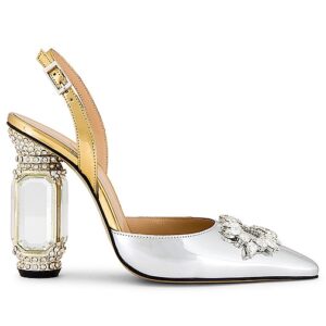 Nalebe HIGH-HEELS AURUM in Metallic Silver. Size 35, 36, 38, 40.