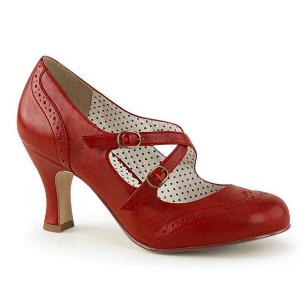 Pin Up Couture Kitten Heels FLAPPER-35 - Rot High-Heel-Pumps