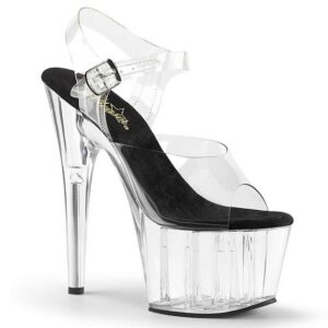 Pleaser Pleaser Sandalette ADORE Transparent Schwarz EU-42 / US-12 High-Heel-Sandalette (2-tlg)