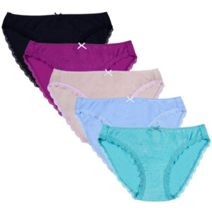 Vingo - 5x Damen Unterwäsche Pants Panty Baumwolle Dessous Slips Set Unterhose Gr.XL