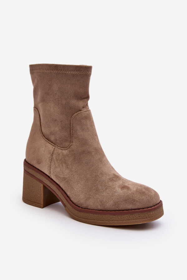 Women's high-heeled boots Beige Argastis