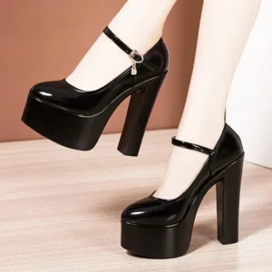 15cm Small Size 32-43 Sexy Extreme Block High Heels Shoes for Dress Model Party Wedding 2024 Shallow