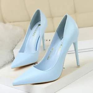 2023 Women 7.5cm 10.5cm High Heels Pumps Lady Wedding Bridal Scarpins Stripper Low Heels Plus Size