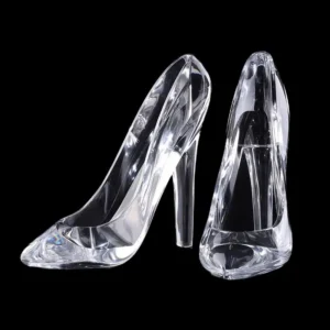 2024 Cinderellas Crystal Shoes Kids Birthday Gift Home Decor High-Heeled Shoes Figurines Wedding