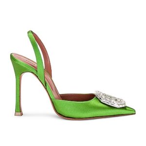 AMINA MUADDI HIGH-HEELS CAMELIA in Light Jungle - Green. Size 38.5 (also in 36, 37.5, 38).