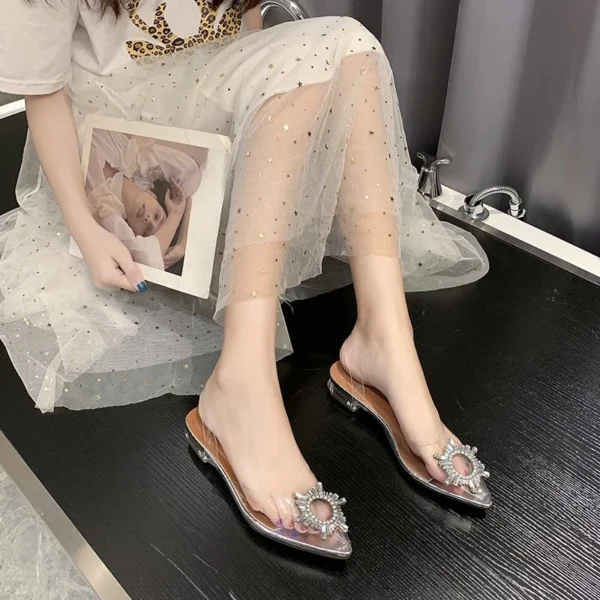 BCEBYL Spring and Autumn Fashion New Sexy Banquet Transparent Comfortable Crystal Women's High Heels