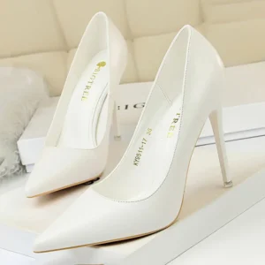 BIGTREE Shoes Women Pumps Fashion High Heels Shoes Black Pink White Shoes Women Wedding Shoes Ladies