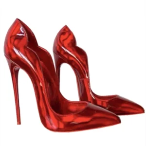 Celebrity Peak 12cm Public Test Ultra High Heels with Wave Mouth Sexy Red Sole Sexy Large Size