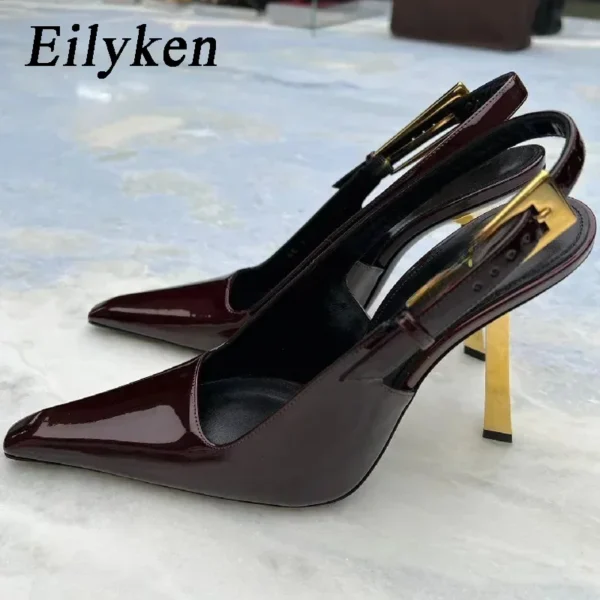 Eilyken 2024 New Design Thin High Heels Pointed Toe Women Pumps Street Style Banquet Buckle Strap