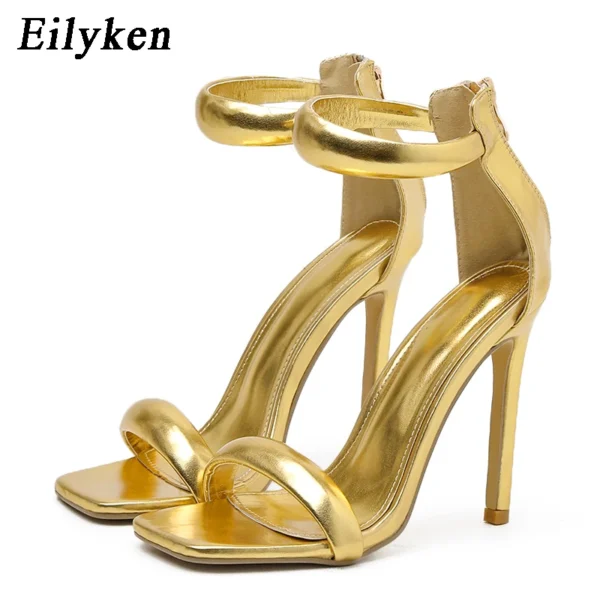 Eilyken Summer Peep Toe High Heel Sandals Sexy Buckle Strap Ankle-Wrap Ladies Club Women Stripper