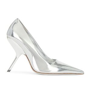 Ferragamo HIGH-HEELS in Reflex Argento - Metallic Silver. Size 6.5 (also in 7).