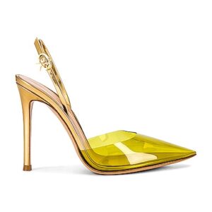 Gianvito Rossi HIGH HEELS RIBBON D'ORSAY PLEXI in Mekong & Arum - Lemon. Size 36.5 (also in ).