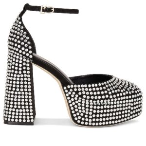 Larroude HIGH-HEELS ARI CRYSTAL in Black. Size 8, 8.5, 9.