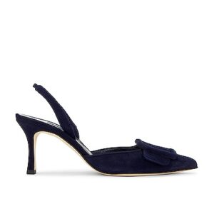 Manolo Blahnik HIGH HEELS MAYSLI in Marineblau - Navy. Size 38.5 (also in 35, 36, 37, 37.5).