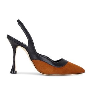 Manolo Blahnik HIGH HEELS in Medium Brown & Black - Brown. Size 40 (also in 36.5, 37.5, 38.5, 39.5, 41).