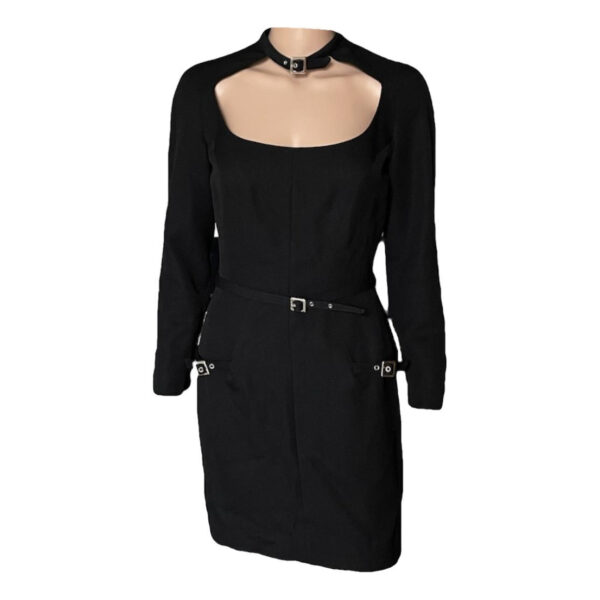 Mugler Wolle Midi kleid