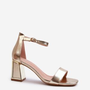 Pholia high-heeled gold sandals