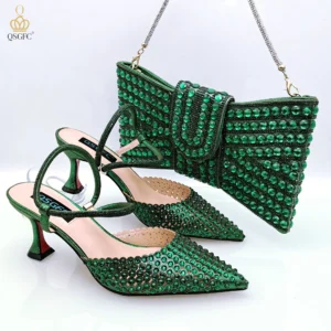 QSGFC New Design Two Ways To Wear Fashion Shoes And Shoulder Bags High-Heeled Shoes And The Same