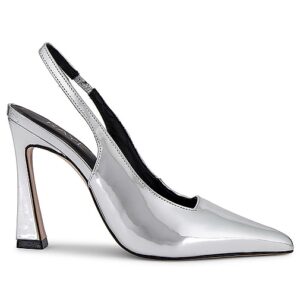 RAYE HIGH-HEELS VERA in Metallic Silver. Size 7.5.