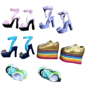 Rainbow Doll Shoes High Heels Sandals Personality Doll Boots 1/6 Doll Decors Original Hands Eyes