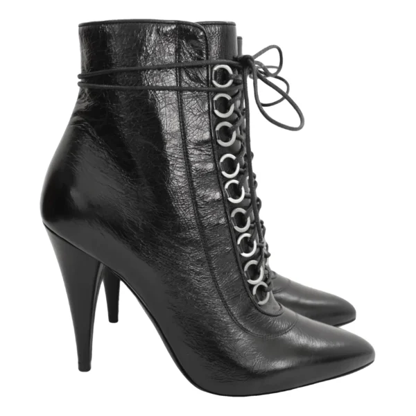 Saint Laurent Leder Geschnürt boots