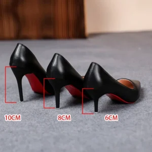 Sexy Fashion Women's Soft Leather Pumps Spring New Thin High Heels 2023 New Dress Shoes Ladies