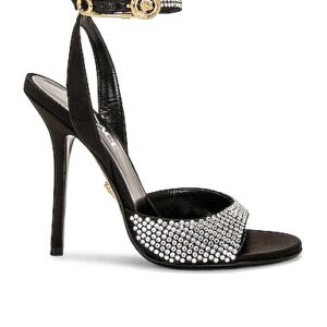 VERSACE HIGH HEELS in Black & Versace Gold - Black. Size 36 (also in ).