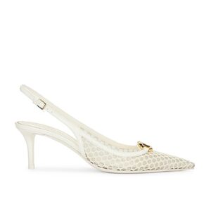 Valentino Garavani HIGH HEELS V LOGO MOON in Elfenbein - Ivory. Size 39.5 (also in 36, 37, 37.5, 38.5, 39, 40, 41).