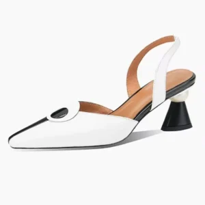 Women Fashion Multi Color Black Pu Leather Slip on Square Heel Pumps Lady Classic Beige High Quality