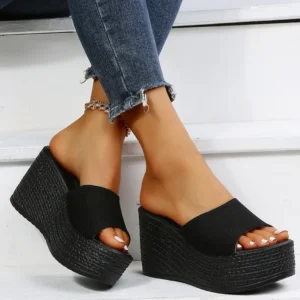 Women Platform Beach Slippers High Heels Wedges Sandals Summer Shoes 2023 New Women Shoes Thick