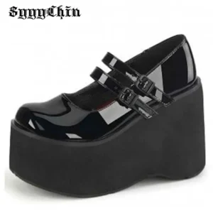 Women Pumps Mary Jane Super High Heel Platform Wedge Spring Ladies Sandals Belt Buckle Classic Sweet