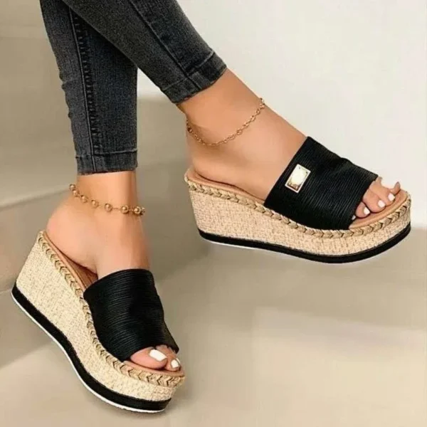 Womens High Heels Sandal Thick Bottom Casual Shoes Ladies Leisure Summer Wedges Sandals Woman Shoes