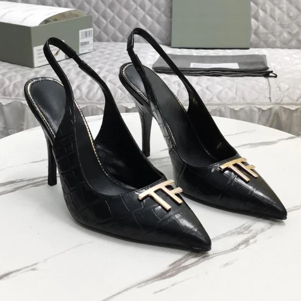 Women's Slingback Pointed-toe Pumps Fashion 105mm High Heels Ladies Shoes Summer Sexy Sandals Runway