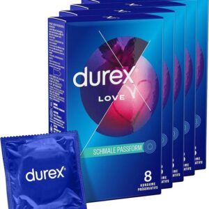 durex Kondome Durex Love Kondome 5 x 8 Stück Spar-Set, 40 St., Glatt